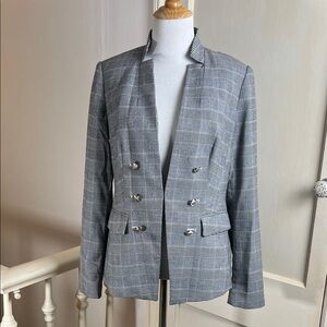 WHBM • Women's Gray Plaid Blazer
